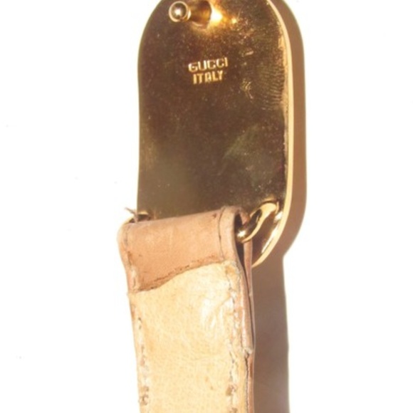 Gucci Vintage Brown Oval Cursive Logo - Picture 5 of 7